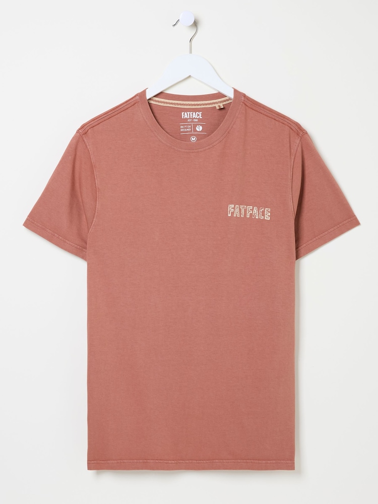 FatFace Rust Brown 100% Cotton Short Sleeve Graphic T-Shirt - Image 5 of 8