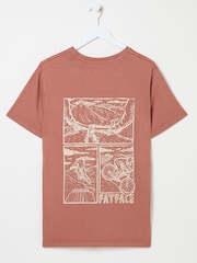 FatFace Rust Brown 100% Cotton Short Sleeve Graphic T-Shirt - Image 6 of 8