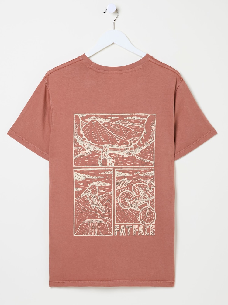FatFace Rust Brown 100% Cotton Short Sleeve Graphic T-Shirt - Image 6 of 8