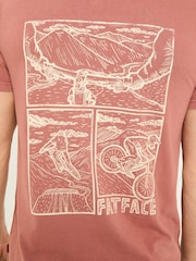 FatFace Rust Brown 100% Cotton Short Sleeve Graphic T-Shirt - Image 8 of 8