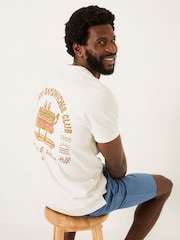 FatFace White Sandwiches 100% Cotton Short Sleeve Graphic T-Shirt - Image 3 of 8