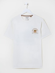 FatFace White Sandwiches 100% Cotton Short Sleeve Graphic T-Shirt - Image 6 of 8