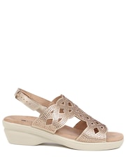 Pavers Gold Adjustable Heeled Sandals - Image 1 of 5
