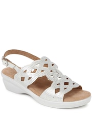 Pavers Silver Adjustable Heeled Sandals - Image 2 of 5