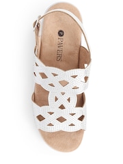 Pavers Silver Adjustable Heeled Sandals - Image 3 of 5