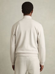 Reiss Off White Roman Interlock Funnel-Neck Jacket - Image 5 of 7