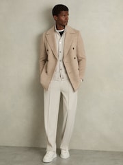Reiss Off White Roman Interlock Funnel-Neck Jacket - Image 6 of 7