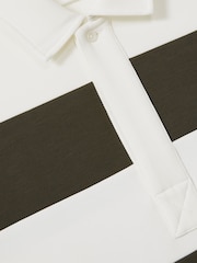 Reiss White/Dark Green Trafalgar Rugby-Stripe Long-Sleeve T-Shirt - Image 6 of 6