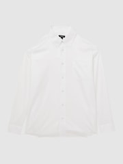Reiss White Kris Cotton Oversized Long-Sleeve Shirt - Image 2 of 6