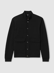Reiss Black Roman Interlock Funnel-Neck Jacket - Image 2 of 6