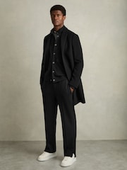 Reiss Black Roman Interlock Funnel-Neck Jacket - Image 3 of 6