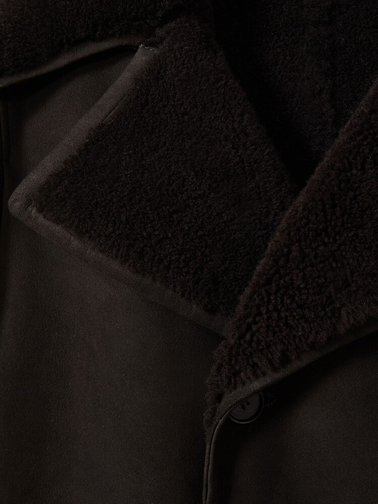 Reiss Brown Stringer Atelier Suede Shearling Jacket - Image 6 of 6 Reiss Brown Stringer Atelier Suede Shearling Jacket - Image 6 of 6