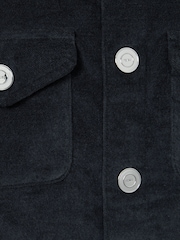 Reiss Dark Grey Vendetta 4-9 yrs Velvet Press-Stud Overshirt - Image 4 of 4