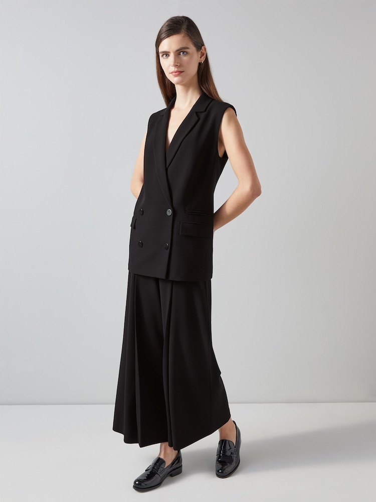 LK Bennett Eva Longline Black Waistcoat - Image 2 of 10