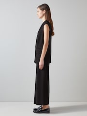 LK Bennett Eva Longline Black Waistcoat - Image 4 of 10