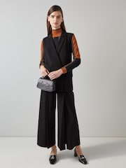 LK Bennett Eva Longline Black Waistcoat - Image 6 of 10