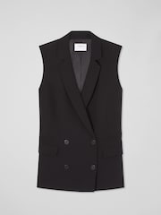 LK Bennett Eva Longline Black Waistcoat - Image 9 of 10