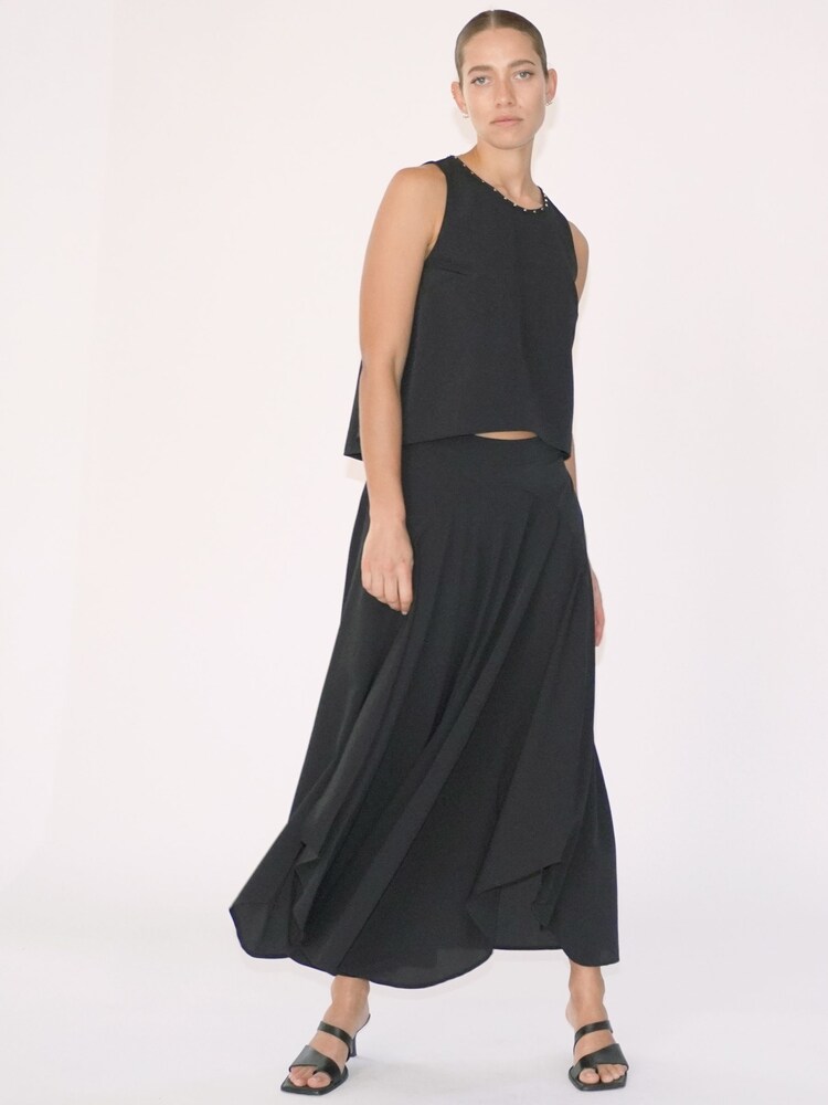 Religion Black Tanzanite Stud Trim CO-ord Skirt and Top - Image 1 of 6