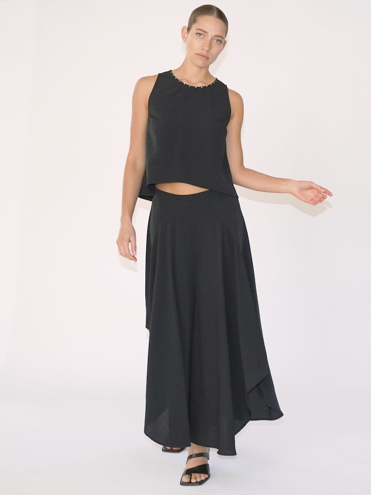 Religion Black Tanzanite Stud Trim CO-ord Skirt and Top - Image 2 of 6
