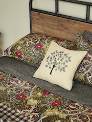 Morris & Co Black Seaweed Duvet Cover and Pillowcase 100% Cotton Set - Image 2 of 3