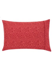 Morris & Co Crimson 100% Cotton Strawberry Thief Standard Pillowcase Pair - Image 2 of 4