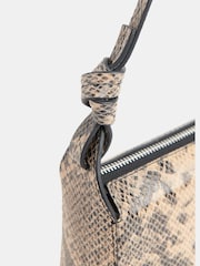 Whistles Natural Erica Snake Shoulder Bag - Image 5 of 6