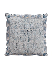 Morris & Co River Wandle 100% Cotton Trent Cushion - Image 2 of 5