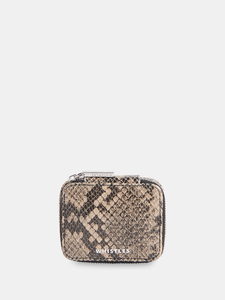 Whistles Natural Lotta Snake Mini Jewellery Box - Image 1 of 3