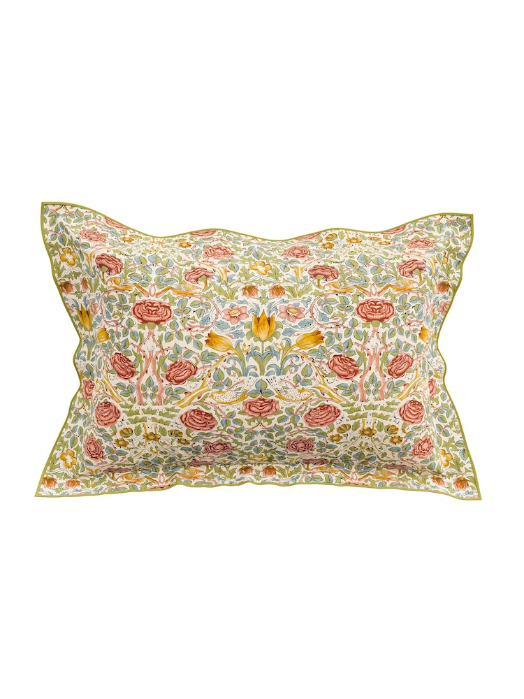 Morris & Co 100% Cotton Rose Duvet Cover and Pillowcase Set - Image 5 of 5