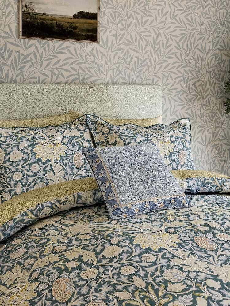 Morris & Co River Wandle 100% Cotton Trent Duvet Cover and Pillowcase Set - Image 2 of 5