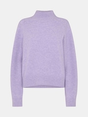 Whistles Purple Wool Funnel Neck Knit Jumper - Image 5 of 5