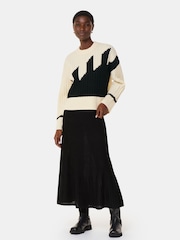 Whistles White Graphic Intarsia Wool Knit Jumper - Image 4 of 6