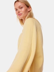 Whistles Yellow Alana Wool Mix Crew Neck Jumper - Image 1 of 5