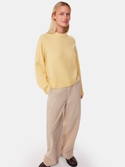 Whistles Yellow Alana Wool Mix Crew Neck Jumper - Image 4 of 5