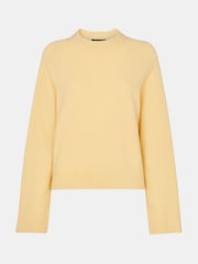Whistles Yellow Alana Wool Mix Crew Neck Jumper - Image 5 of 5