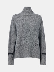 Whistles Grey Wool Fleck Roll Neck Knit Jumper - Image 5 of 5