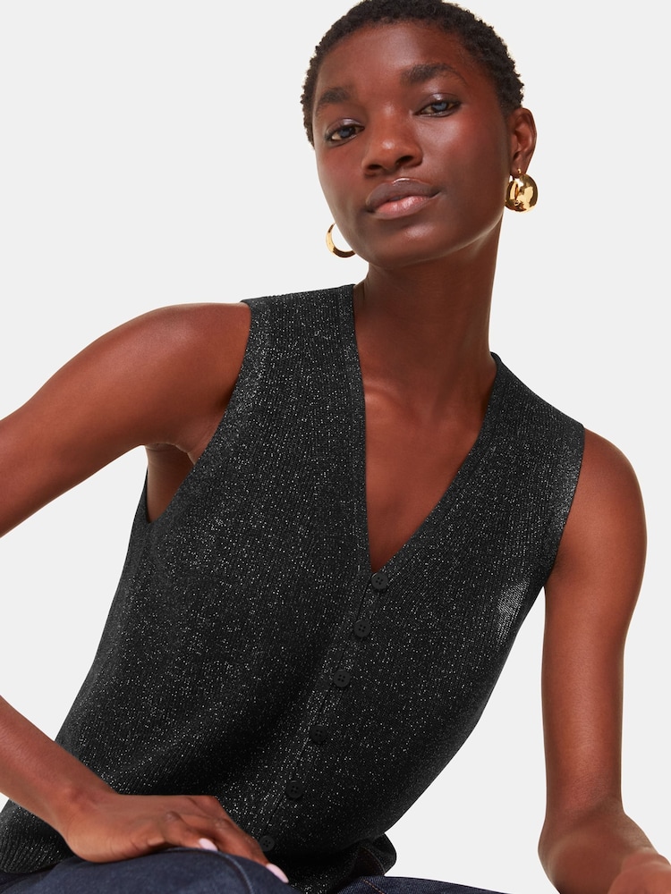 Whistles Glitzerndes Strick-Tanktop - Bild 1 von 5