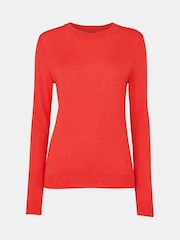 Whistles Red Annie Sparkle Crew Neck Jumper - Image 5 of 5