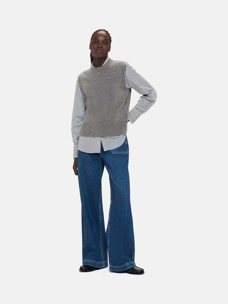 Whistles Grey Wool Sleeveless Tank - Image 1 of 5