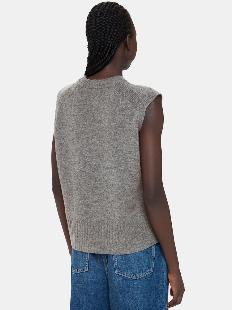 Whistles Grey Wool Sleeveless Tank - Image 2 of 5