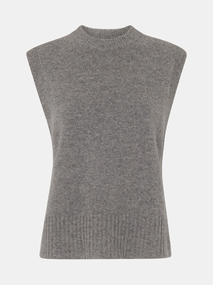 Whistles Grey Wool Sleeveless Tank - Image 5 of 5