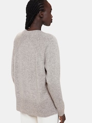 Whistles Grey Ultimate Cashmere Crew Neck Jumper - Image 2 of 5