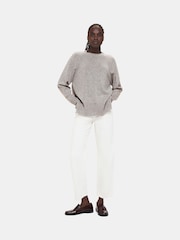 Whistles Grey Ultimate Cashmere Crew Neck Jumper - Image 3 of 5