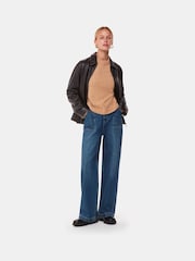Whistles Brown Alana Wool Mix Crew Neck Jumper - Image 4 of 5