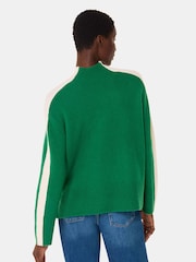 Whistles Green Colourblock Wool Mix Knit Jumper - Image 2 of 5