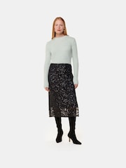 Whistles Green Alpaca Mix Fluffy Knit Jumper - Image 3 of 5