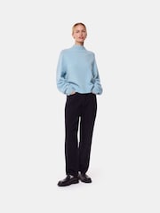 Whistles Blue Wool Funnel Neck Knit Jumper - Image 1 of 5