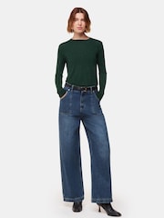 Whistles Green Annie Sparkle Crew Neck Jumper - Image 1 of 5