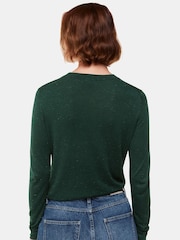 Whistles Green Annie Sparkle Crew Neck Jumper - Image 2 of 5