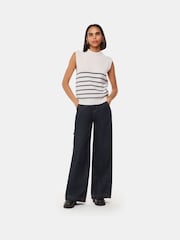 Whistles White Stripe Textured Tank - Image 4 of 5